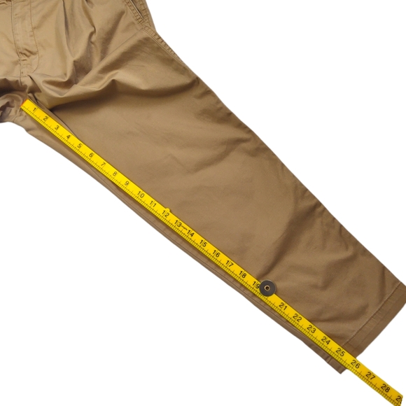 GAP High Rise Pleated Chinos with Belt Women's Size 4 Pleated Front Tan - Picture 9 of 10